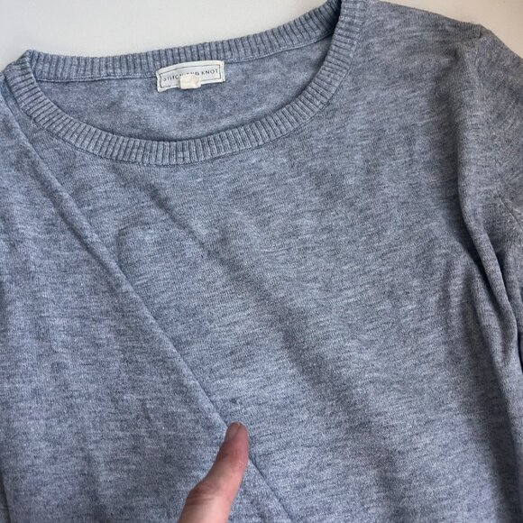 Gray Faux Wrap Sweater Stitch & Knot Size Small - Picture 3 of 5
